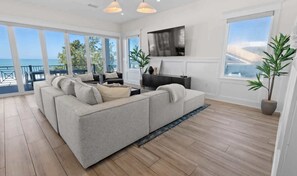 TV, offices - Sea Swept | Luxury Beachfront Estate (Bradenton Beach)