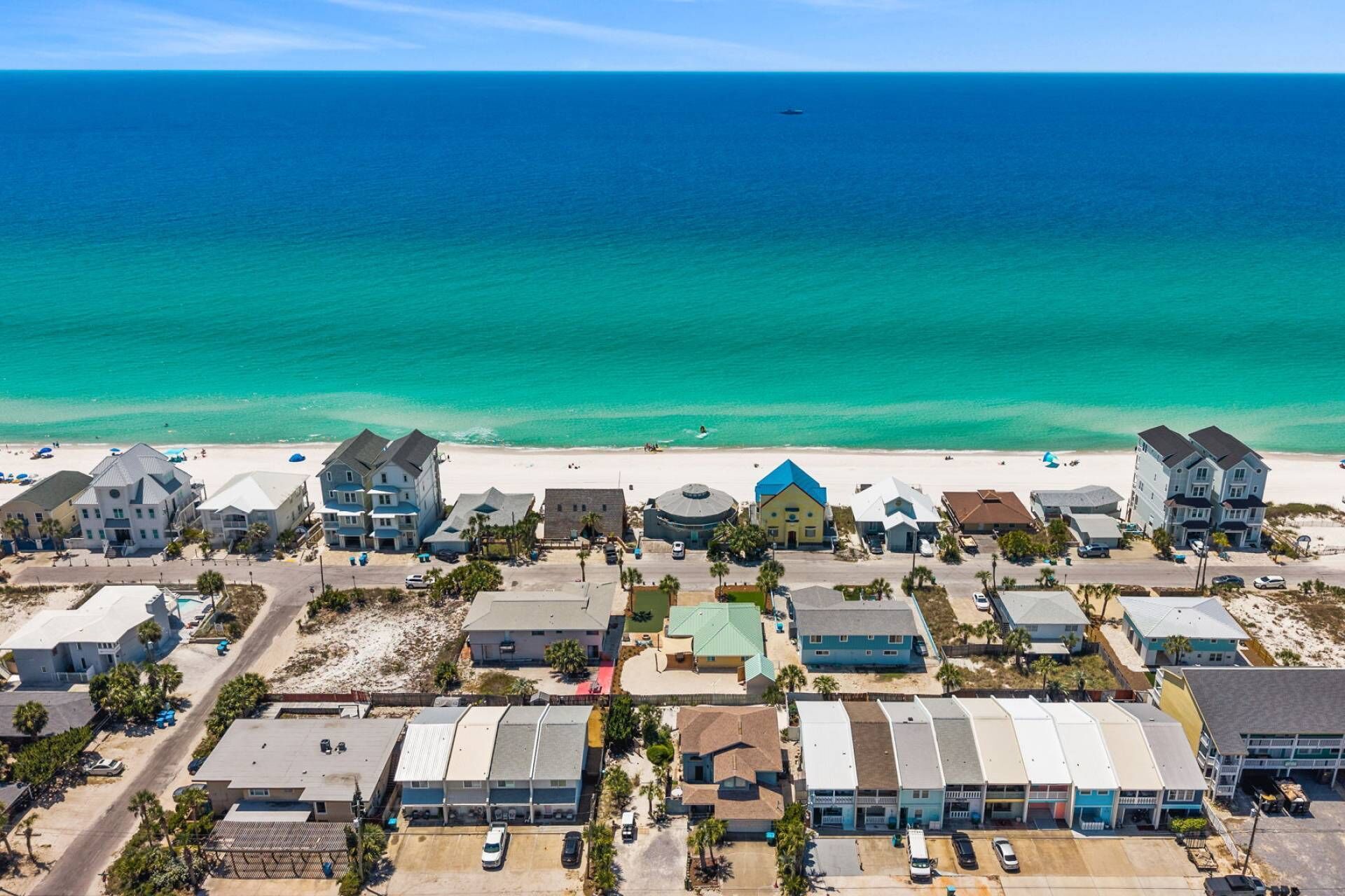 Beach nearby, motor boating