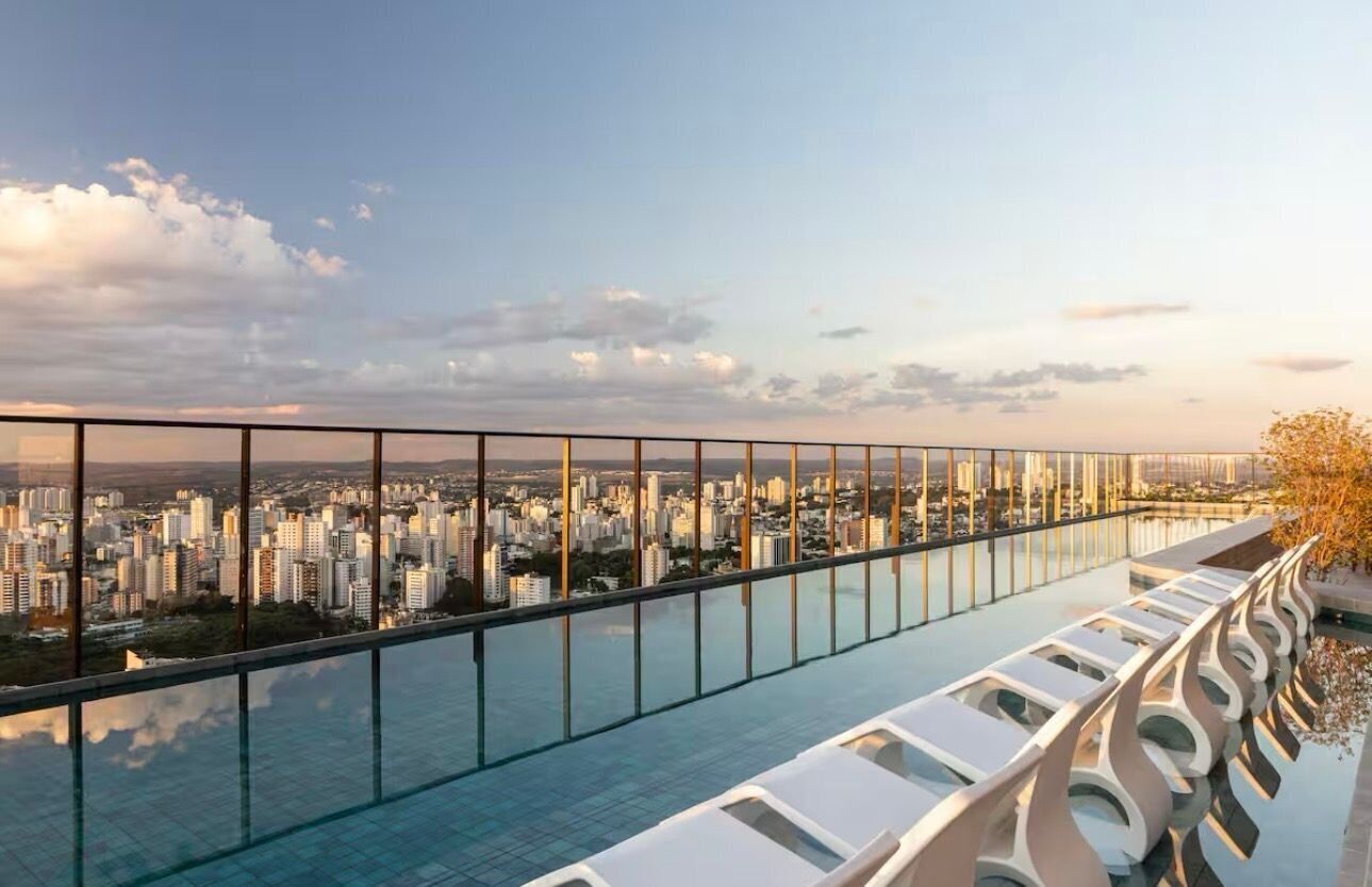 Outdoor pool, open 8:00 AM to 11:00 PM, sun loungers
