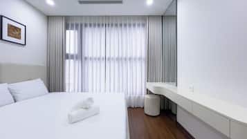 Appartement Luxe, balcon, vue ville | Wi-Fi gratuit