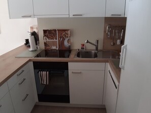 Fridge, oven, dishwasher, cookware/dishes/utensils - Signinablick, (Laax Dorf), by Interhome (Laax)