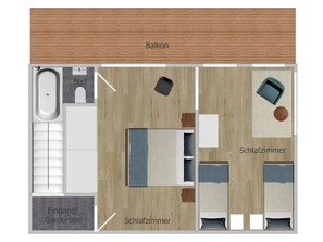 Floor plan - Charme by biobuchli, Tenna, (Tenna). by Interhome (Tenna)