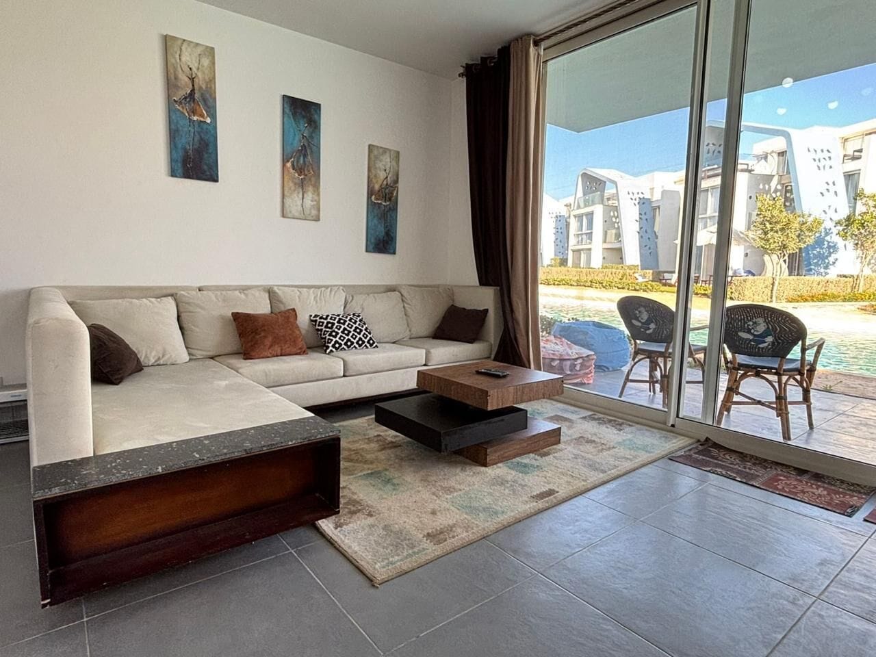 Chalet, 3 Bedrooms, Lagoon View | Ruang tamu