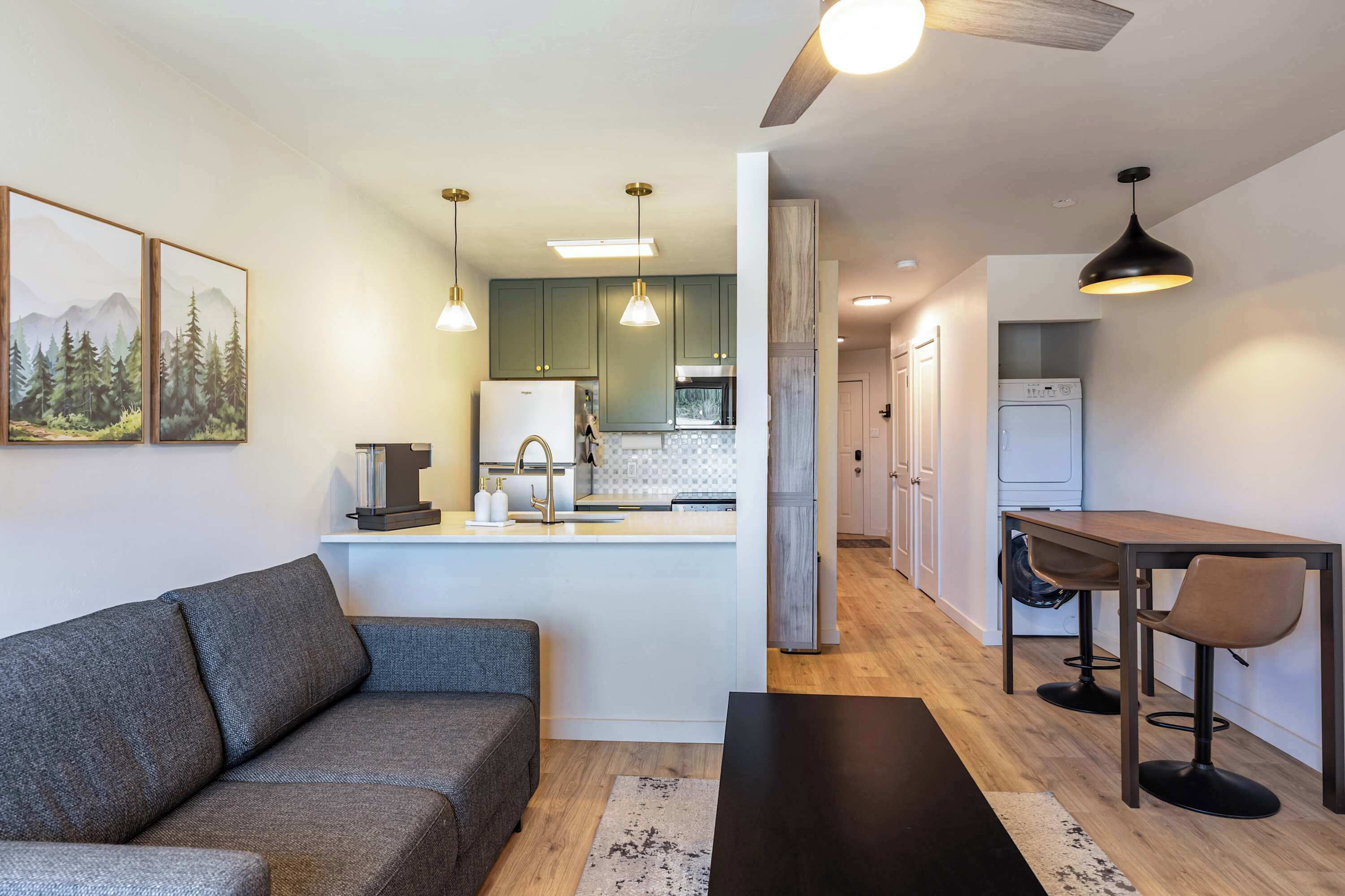 TV, fireplace, offices
