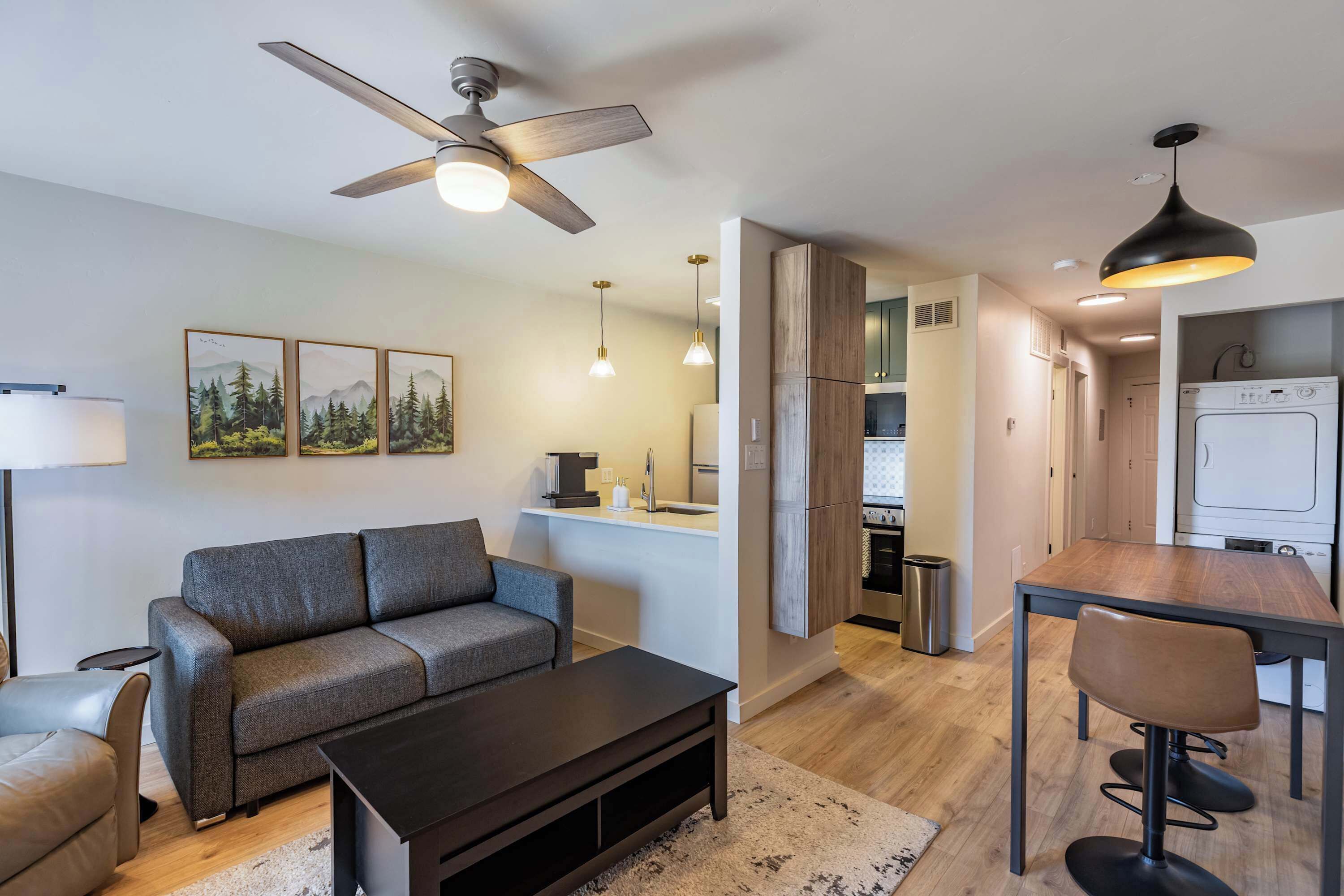 TV, fireplace, offices