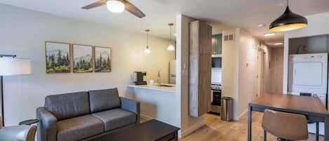 TV, fireplace, offices