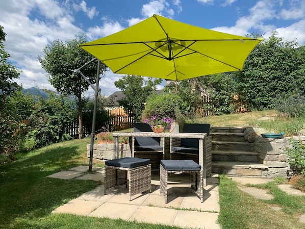 Outdoor dining - Chasa Bazzi, (Scuol) by Interhome (Scuol)