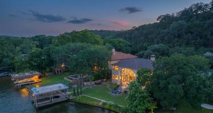 4BR Lake Austin Estate | Private Dock + Wake Surf Water | 200 Ft Frontage