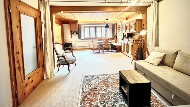 Living area - 3-Zimmerwohnung Chasa d'Uina, (Sent) by Interhome (Sent)