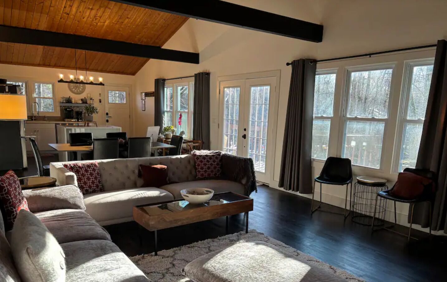 Smart TV, fireplace, video games, books
