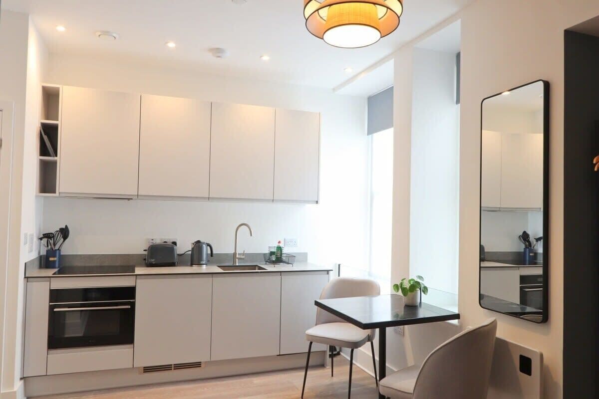 Fridge, oven, stovetop, dishwasher