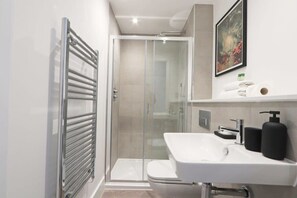 Shower, hair dryer, towels, shampoo - Alliance House 202 Studio - Hopewell (Bristol)