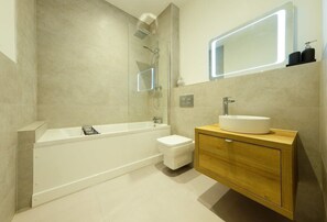 Shower, hair dryer, towels, shampoo - Hotwells apartments flat 7- Hopewell (Bristol)