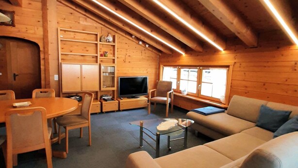 Living area - Chalet Guardaval, (Samnaun-Compatsch) by Interhome (Samnaun)