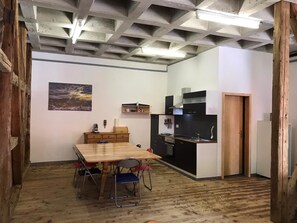 Fridge, oven, cookware/dishes/utensils - Ferienwohnungen Paclerahof, (Sta. Maria - Santa Maria Val Müstair). by Interhome (Sta. Maria GR)