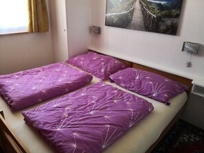 A single bed with a headboard, two pillows, and a wall-mounted artwork.