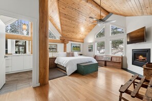 Desk, iron/ironing board, free WiFi, bed sheets - Newly Listed Ski-in/Ski-out Cabin with Private Sauna, Hot Tub and Fireplace (Whitefish)