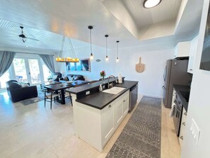Fridge, microwave, oven, stovetop - Beachfront Villa | Ocean Views | Kayaks & SUPs (Cruz Bay)