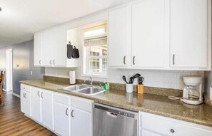 Fridge, microwave, oven, stovetop - Secluded 2BR Cabin - Community Dock - Lake Access (Sunrise Beach)