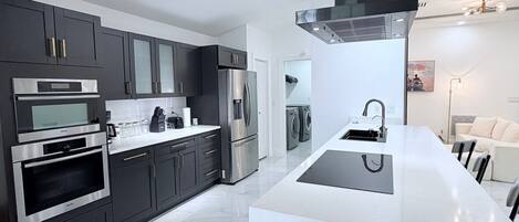 Microwave, oven, stovetop, dishwasher
