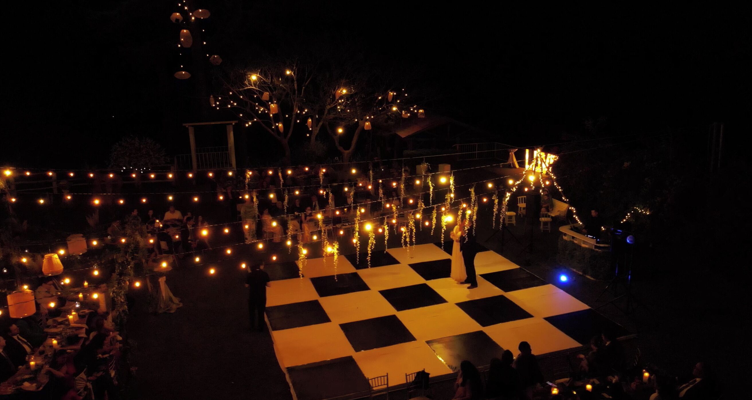 Outdoor wedding area