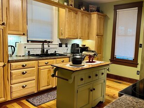 Fridge, microwave, oven, stovetop - One-of-a-kind historic getaway, where timeless charm meets modern fun & comfort. (Front Royal)