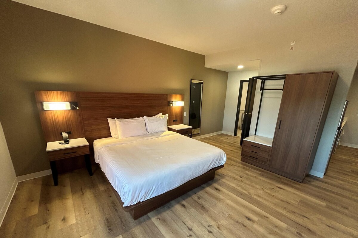 Chambre Standard, 1 très grand lit, accessible aux personnes à mobilité réduite, cuisine