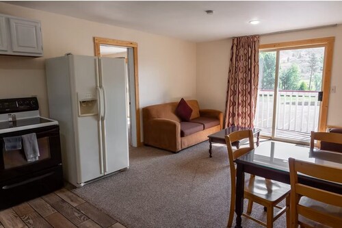 1-bedroom hotel suite in beautiful Winthrop, WA overlooking the Methow River!
