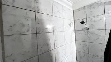 Towels, soap, shampoo, toilet paper