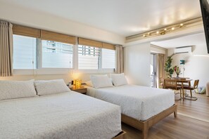 Iron/ironing board, Internet, bed sheets - Delightful 2-bedroom apartment with AC in vibrant Honolulu (Honolulu)