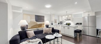 Chic 2BR Suite Stylish Stay w/ Kitchen + Backyard