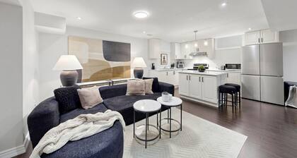 Chic 2BR Suite Stylish Stay w/ Kitchen + Backyard