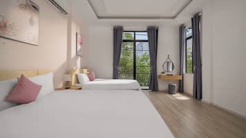 Vila superluxo, 4 quartos, vista para o jardim | Individualmente mobiliados, escrivaninha, cortinas blackout