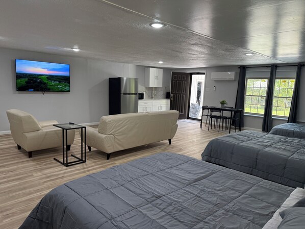 1 bedroom, iron/ironing board, WiFi, bed sheets - Modern Open Studio - 3 Beds - 2 queens & 1–Full Sleeps 6- Near Local Attractions (Marksville)