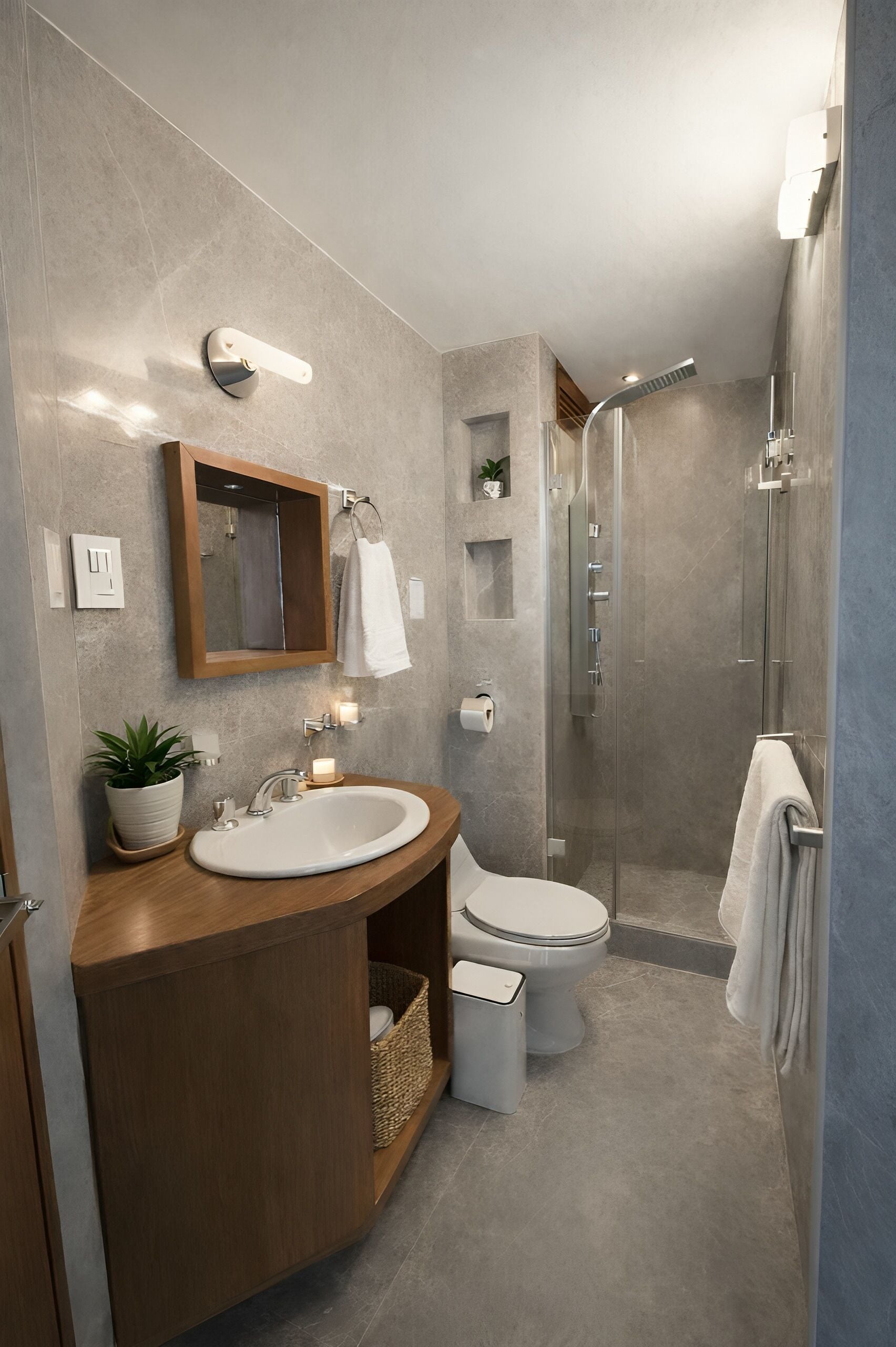 Serviettes fournies, savon, papier toilette