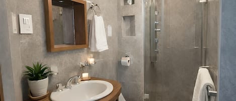 Serviettes fournies, savon, papier toilette