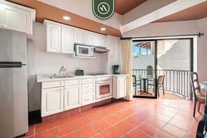 Condo, 1 Queen Bed with Sofa bed, Pool Access, Ocean View (One Beach Street 406) | Private kitchen - Amazing 1 BR Condo - Partial Oceanview - Pool (Puerto Vallarta)