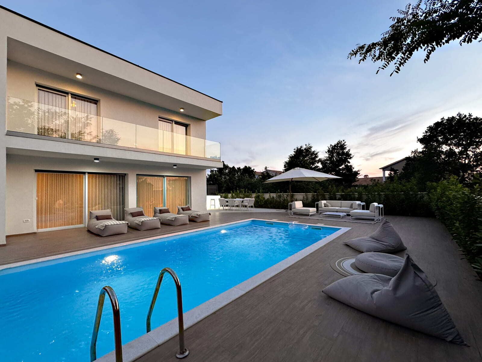 A heated pool