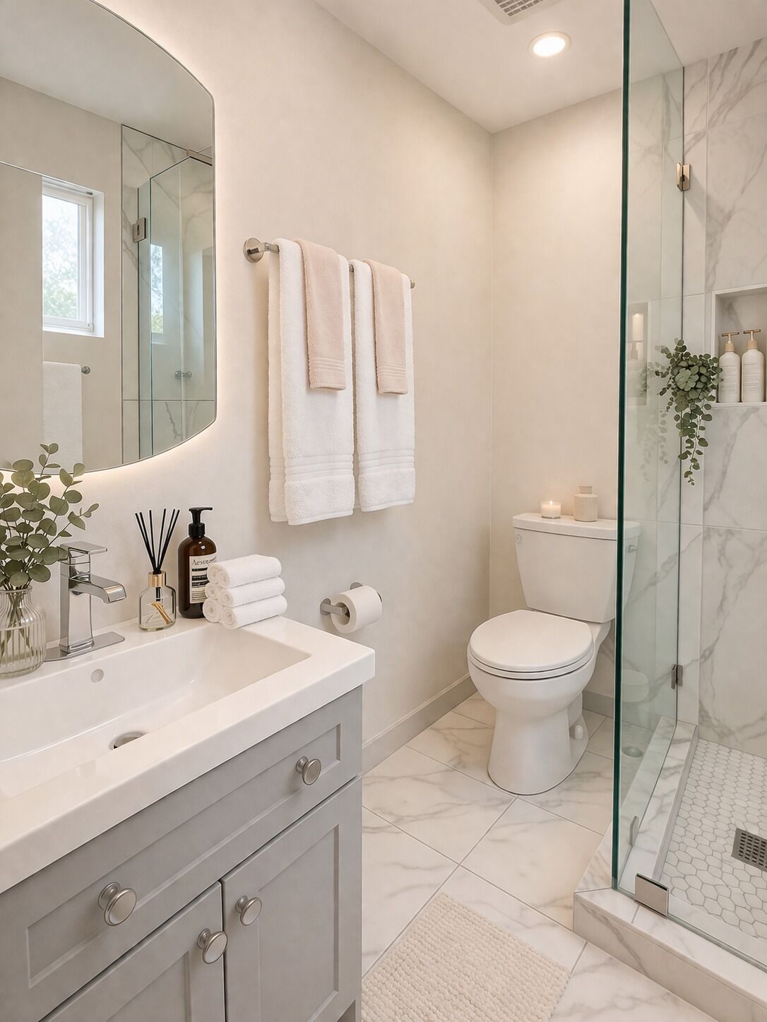 Towels, soap