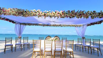 Outdoor banquet area