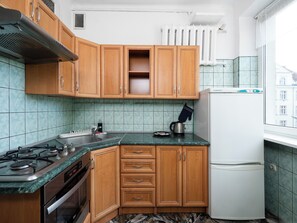 Fridge, oven, stovetop - Sterlinga Standard Apartment (Łódź)