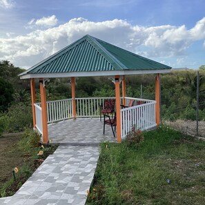 Terrace/patio - Lovely 2-bedroom house  and gazeboin charming Black Bay Vieux Fort awaits you (Vieux Fort)