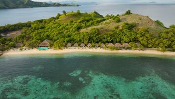 Private beach, scuba diving, rowing