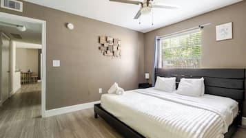 2 bedrooms, iron/ironing board, WiFi, bed sheets