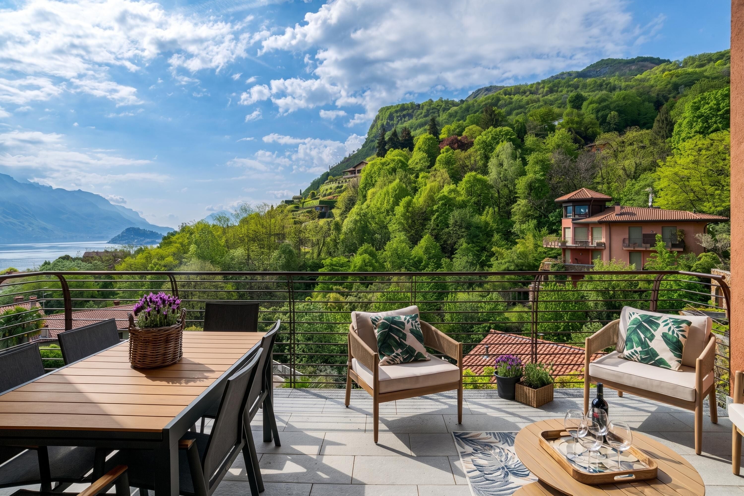 Familienapartment, 3 Schlafzimmer, 2 Bäder, Bergseite (Magical Menaggio Vista) | Speisen im Freien