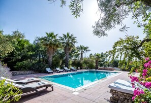 Pool - Villa Aeolus Stylish Villa with Pool Masterbedroom with seperate Mezzanine (Korithi)