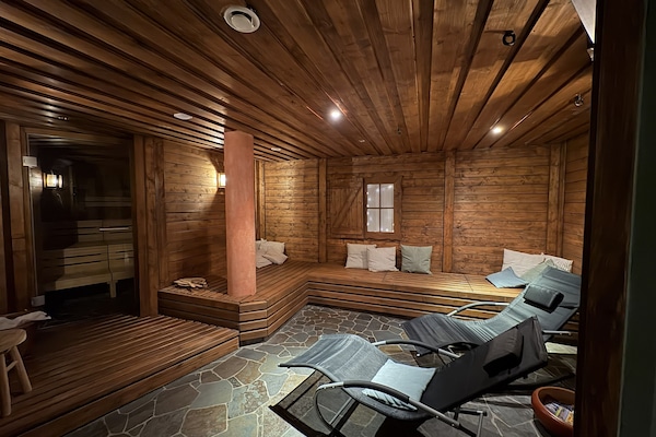 Sauna seca, sauna a vapor, banho turco/hammam, tratamentos corporais