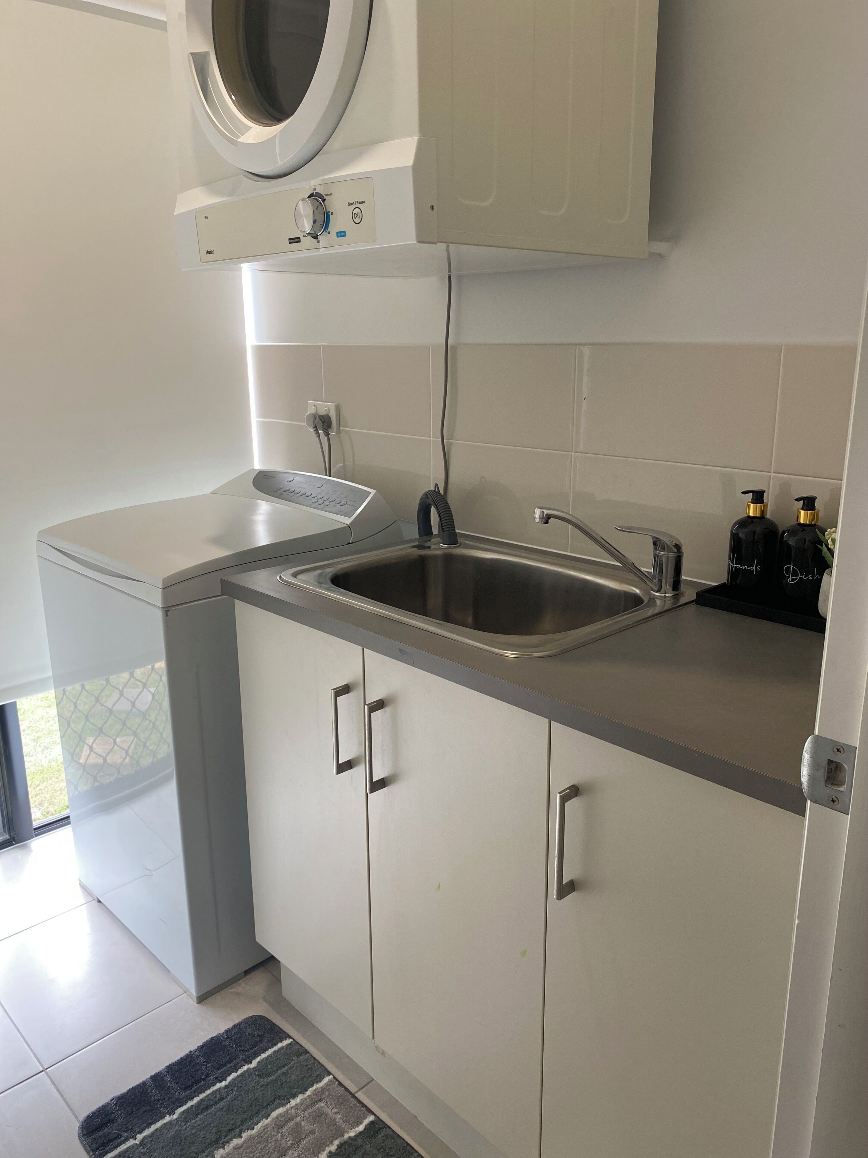 Fridge, microwave, coffee/tea maker, electric kettle