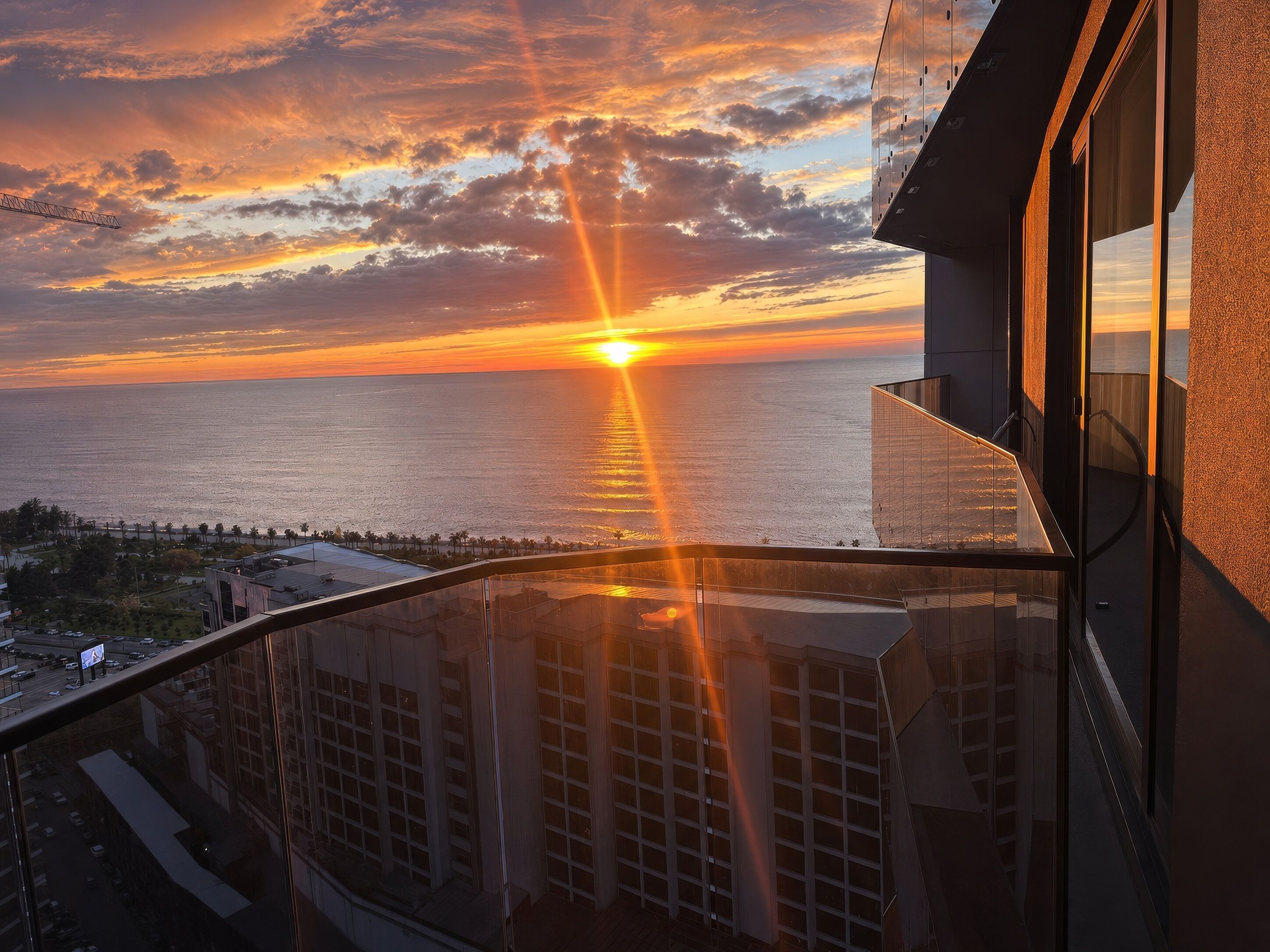 Blick vom Balkon