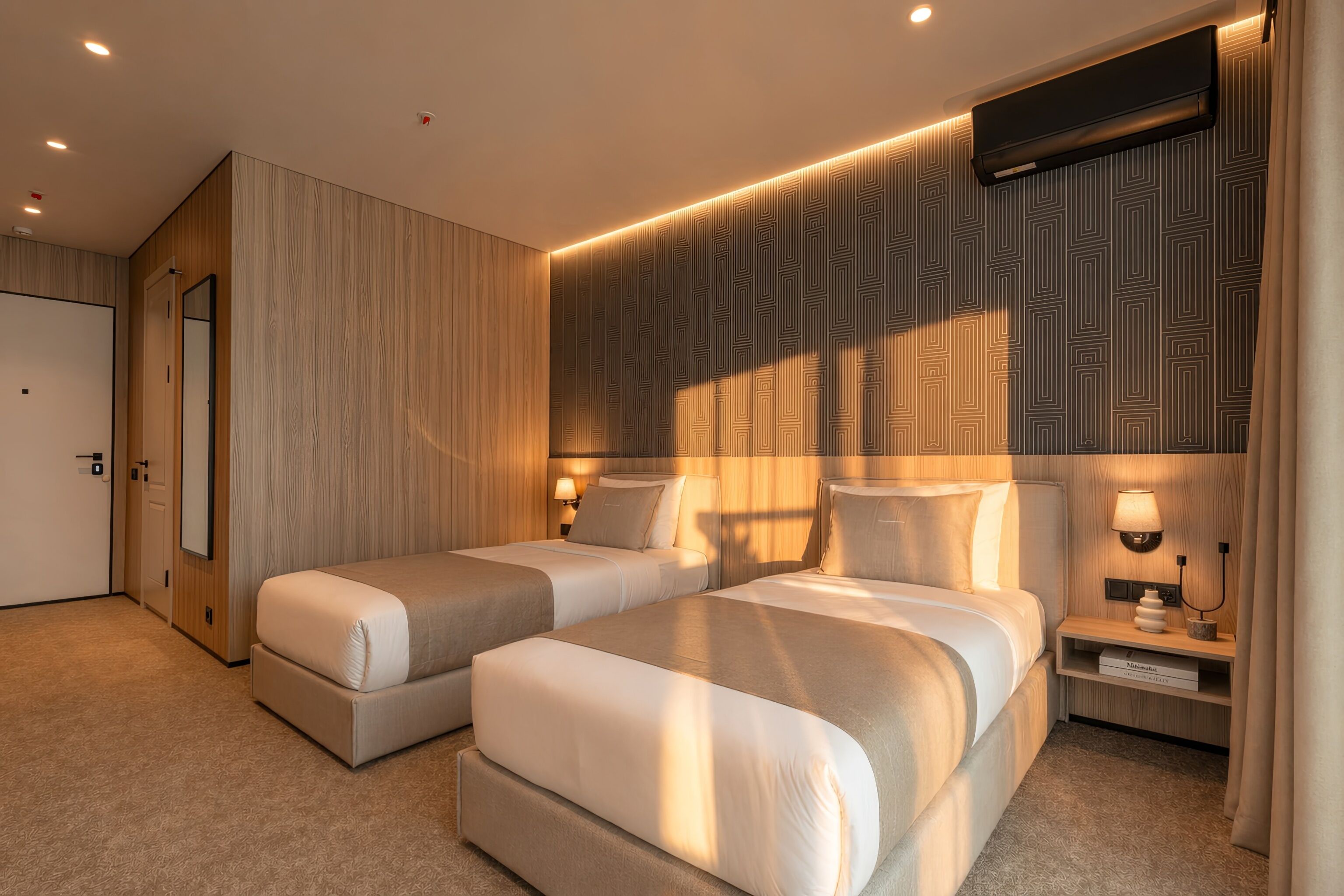 Kahden hengen standard-huone (kaksi sänkyä), parveke, merinäköala